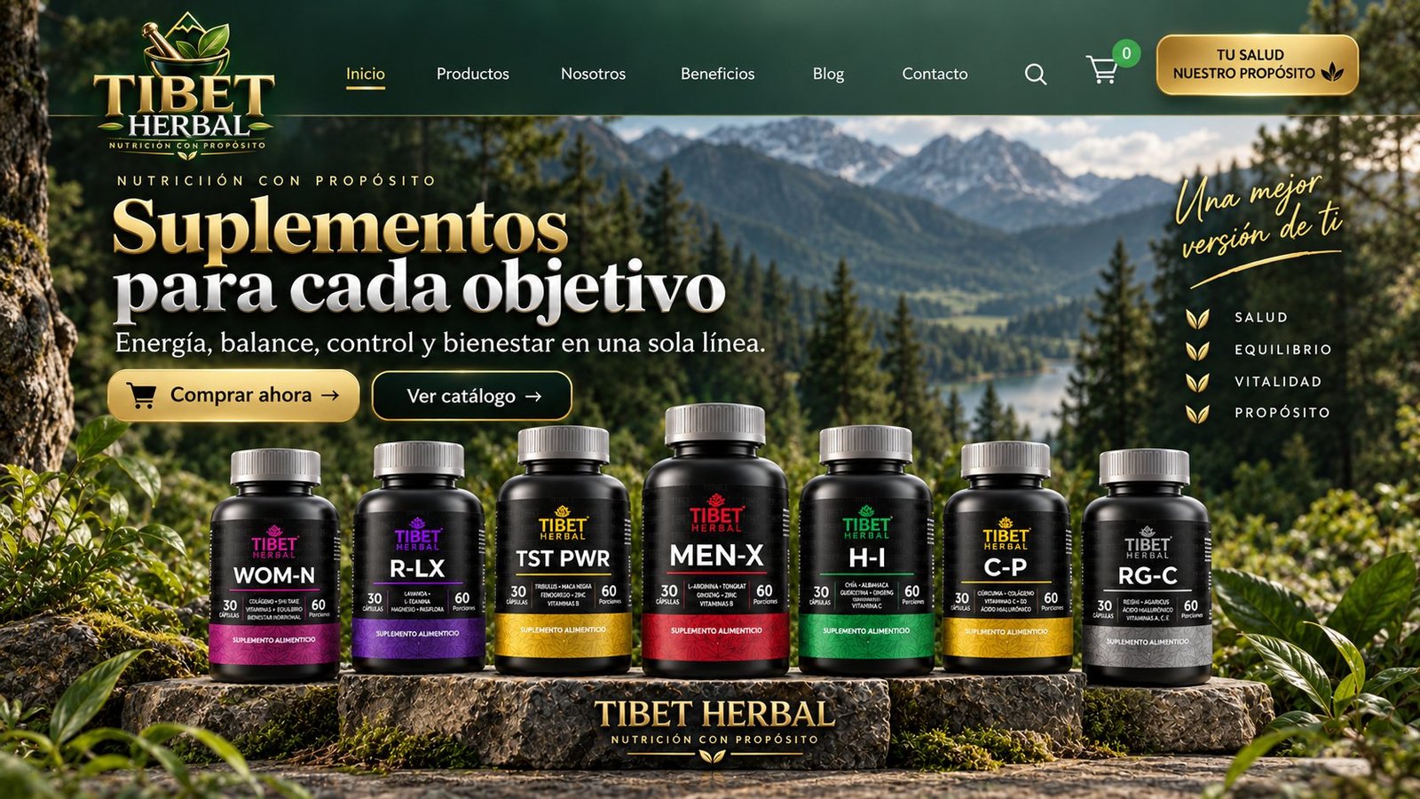 Tibet Herbal — suplementos para cada objetivo